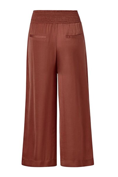 Tchibo Women Wide Leg Non Stretchable Palazzo Pants, Maroon