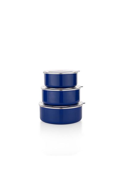 Schafer Komfort 3-Piece Storage Container Set 6 Pieces-Navy Blue