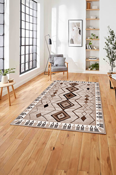 Napoli Home Printed Nordic Frame Model Washable Non-Slip Runner Kitchen Living Room Carpet