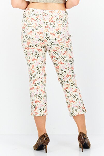 NYDJ Women Regular Fit Floral Print Stretchable Cropped Pants , Multicolor