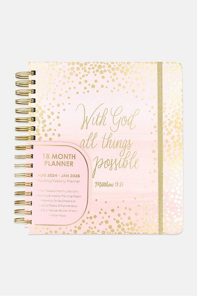 Votum 18 Month Agenda Planner, Pink Combo