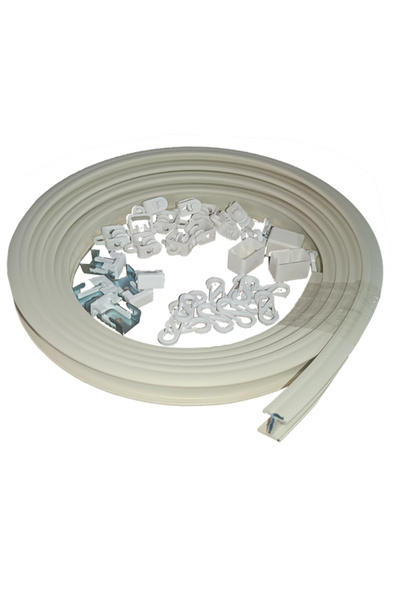 PERDE Mix 700 Cm Esnek Oryantal Kıvrılıp Bükülen Perde Rayı Korniş Sistemi Pe...