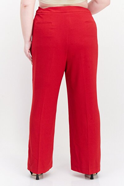 Bar III Women Plus Size Solid Palazzo Pants, Red