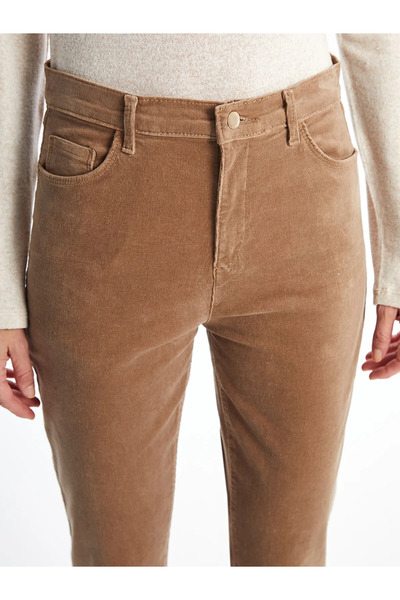 LC Waikiki Classic  Dar Fit Kadife Kadın Pantolon