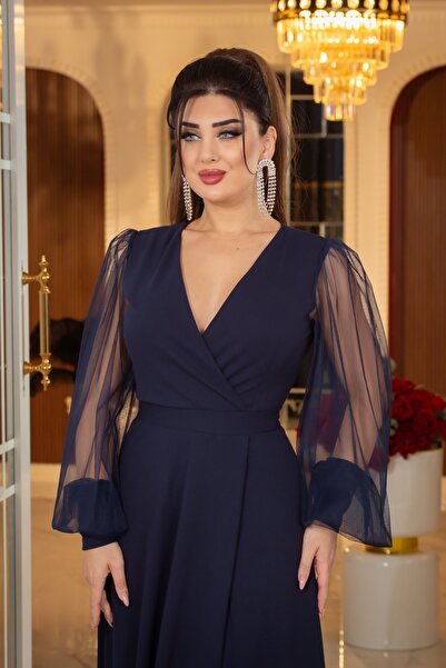 Matik Abiyem Önü Kısa Arkası Uzun Kolları Tül Tasarım Abiyemiz