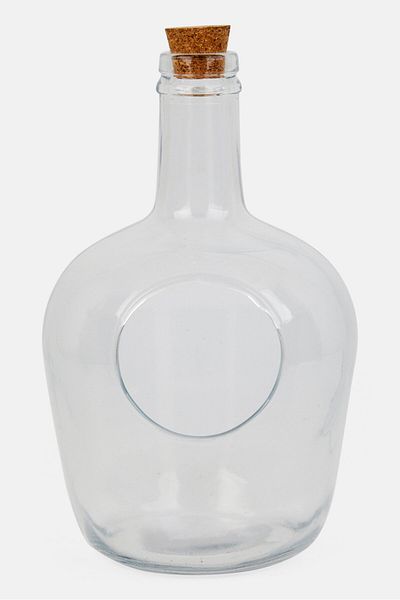 Muy Mucho Decorative Glass Vase, Transparent
