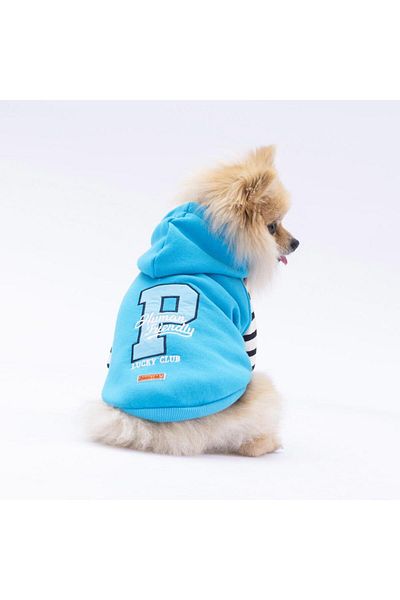 Pawstar Turquoise Lucky Club Dog Hoodie Dog Sweat Dog Outfit Cat Outfit