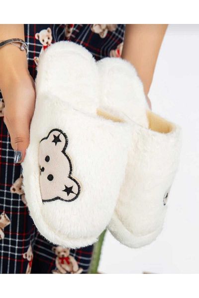 evinizin vitrini Winter Wool Women's House Slippers - Comfortable Indoor and Non-slip High Sole