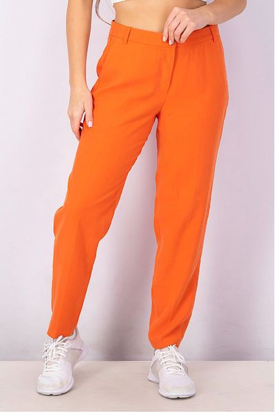 Esprit Women Regular Fit Solid Chino Pants, Orange