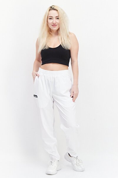 Ellesse Women Regular Fit Drawstring Brand Logo Sweatpants, White