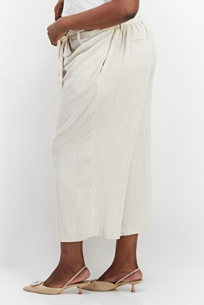 Bar III Women Plus Size Solid Palazzo Pants, Cream