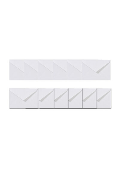 Pera İstanbul 12 Adet 13*18 Beyaz Davetiye Lüks Tebrik Kartı Mektup Mühür Cüzdan Büyük Kapasiteli Torba Zarf