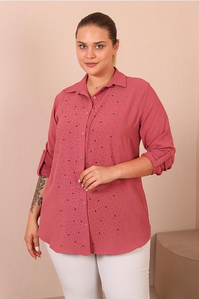 Ferace Women's Hijab Clothing Large Size Tunic Shirt Stone Balanced