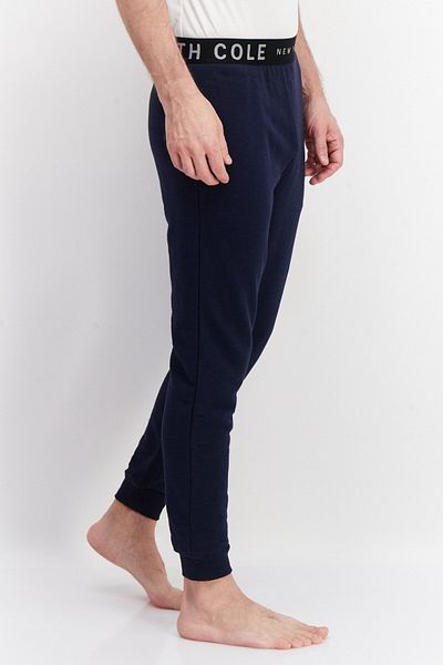Kenneth Cole Men Pull-on Brand Logo Lounge Wear Jogger Pants, Navy