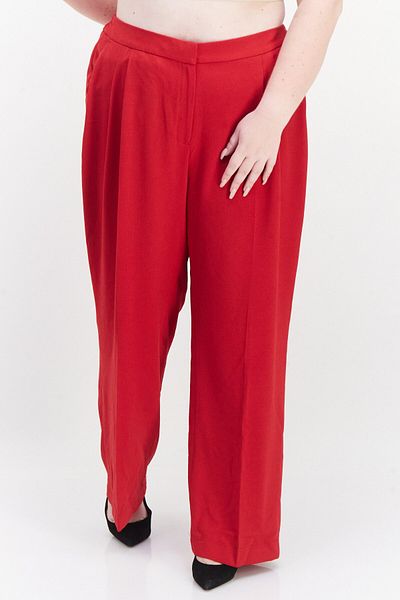 Bar III Women Plus Size Solid Palazzo Pants, Red