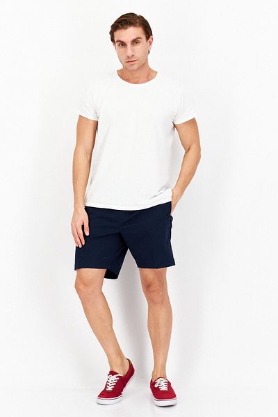 Perry Ellis شورت رجالي أساسي برباط، أزرق داكن