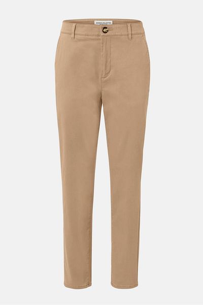 Tchibo Women Regular Fit Plain Skinny Pants, Brown