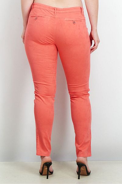 Harmont & Blaine Women Regular Fit Stretchable Solid Trouser Pants, Coral
