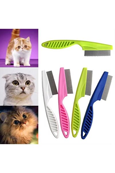 jetfast قطعة واحدة من براعم الريش بمقبض للقطط والكلاب - مشط تجميع وتنظيف