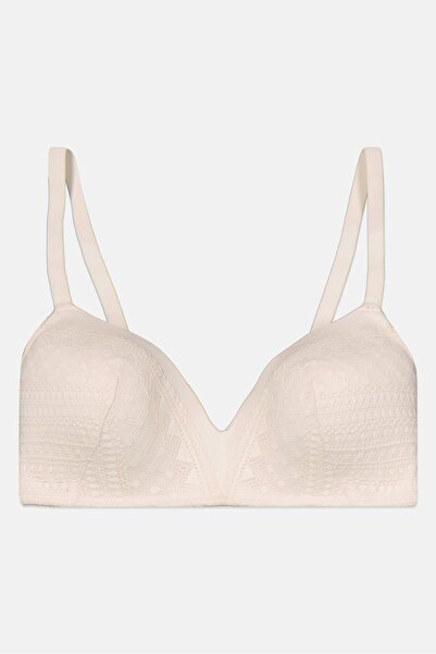 Etam حمالة صدر نسائية مبطنة من الدانتيل، باللون الأبيض