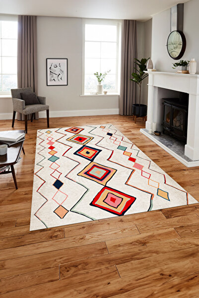 Napoli Home Printed Nordic Rug-Look Washable Non-Slip Runner Kitchen Living Room Carpet