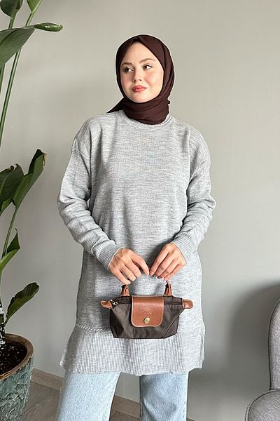 InStyle Pulover de bază din tricotaje gri