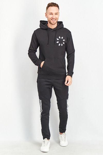 Adidas Originals Men Sportswear Fit Brand Logo Sweatshirt, Black