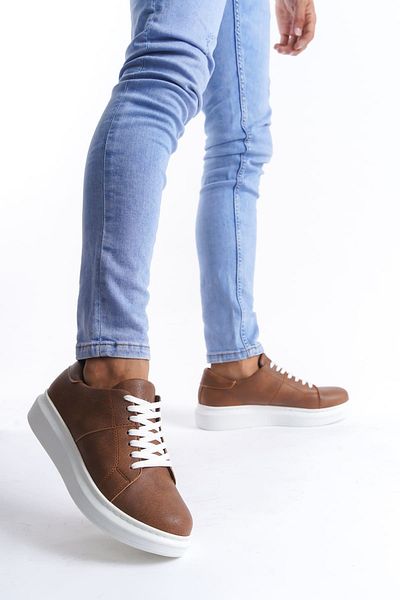 Zerenyus Мъжки ежедневни маратонки Slw151 Boost с връзки Skin, кафяви