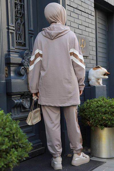Neva Style Zippered Mink Hijab Double Set 20135V