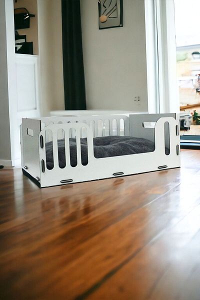 Pandogo Cat Bed Wooden White Color Model 5