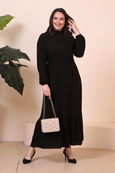 Ferace Rochie Marime Mari mânecă lungă Rochie Hijab damă plisată 