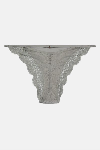 Etam Women Plain Pantie, Grey