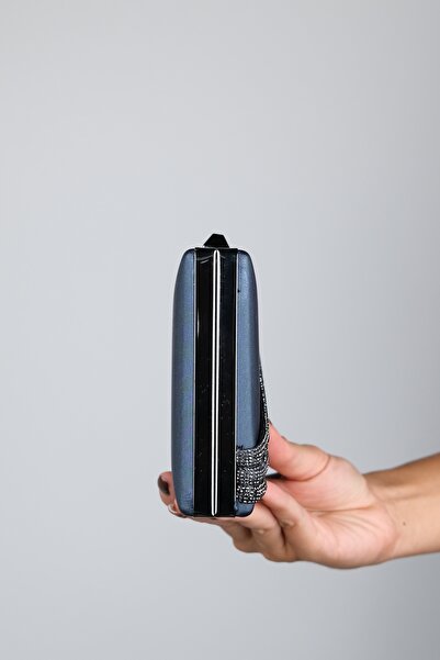 LuviShoes DEBON Laci Satin Stripe Stone női estélyi táska