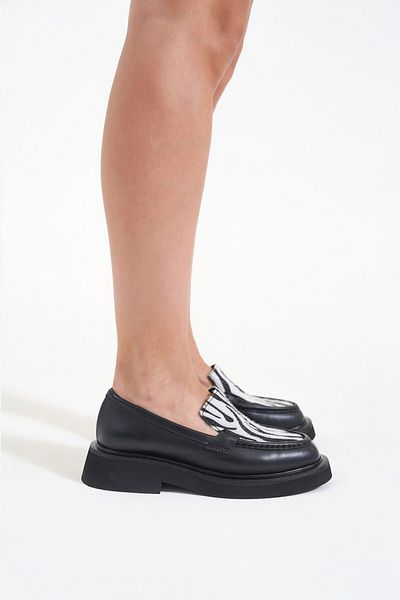Louis Cardy Josie Zebra Genuine Leather Women's Loafer