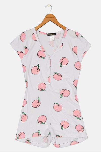 Not A Morning Person Kids Girl Allover Print Midi Playsuit, White Combo