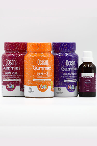 Ocean Gummies for Kids Sambucus - Ocean Defense Multivitamin and Estellife Im...