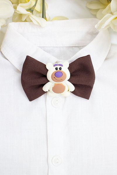 VİTRİNMİXMİNİ CUTE COOKER BEAR BOY BROWN BOW TIE