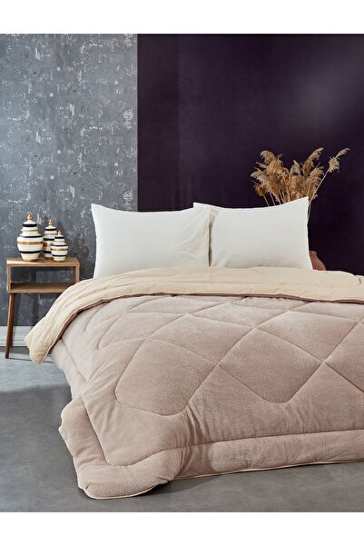 Komfort Home Battal Size Welsoft Quilt Double Sided / Milky Coffee 215X235 cm