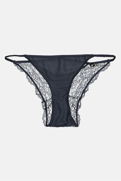 Etam Women Lace Pull On Panty , Dark Grey