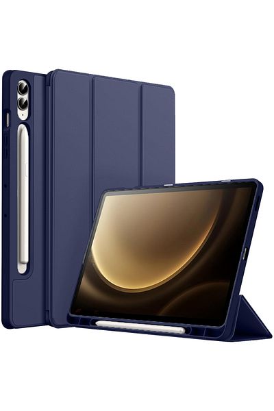 Sneezy Samsung Galaxy Tab S9 Fe Plus X610 - 12.4 Inch Case, Premium Silicone Pen Smart Case