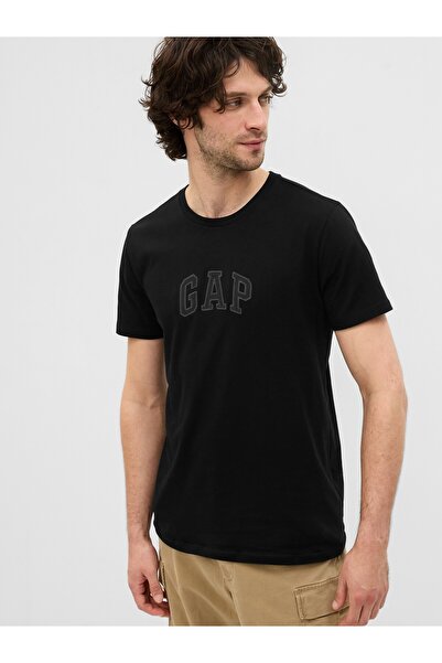 GAP Erkek Siyah Logo T-Shirt