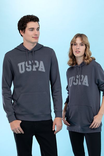 U.S. Polo Assn. Hanorac de bază cu glugă antracit 50273736 -vr006