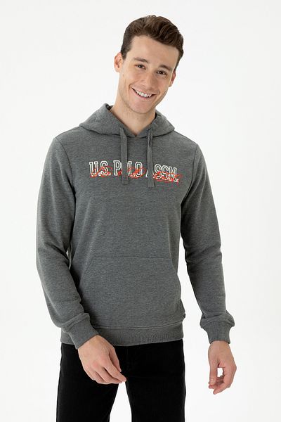 U.S. Polo Assn. Ανδρικό φούτερ Anthracite Melange 50274057 -VR081
