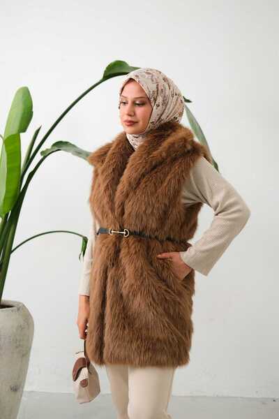 lurex moda Елек с колан от кожа