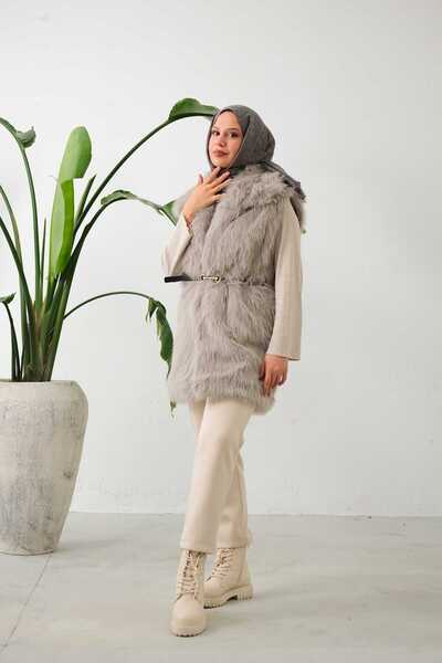 lurex moda Belted Fur Vest