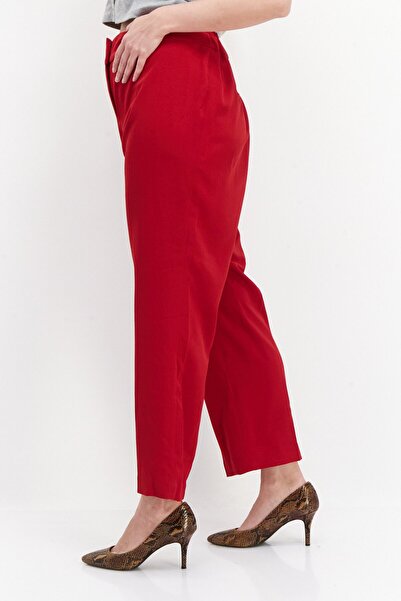 Kasper Women Plus Size Textured Pants, Red