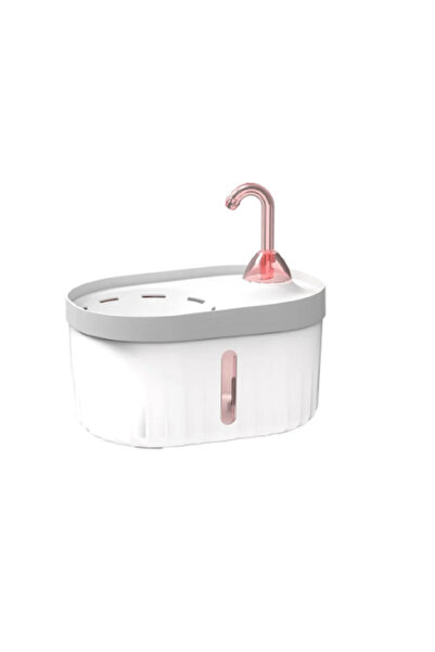 Elvinsa Otomatik Kedi Köpek Su Pınarı,sessiz,led Işıklı Usb'li 2,3 Lt-Pembe