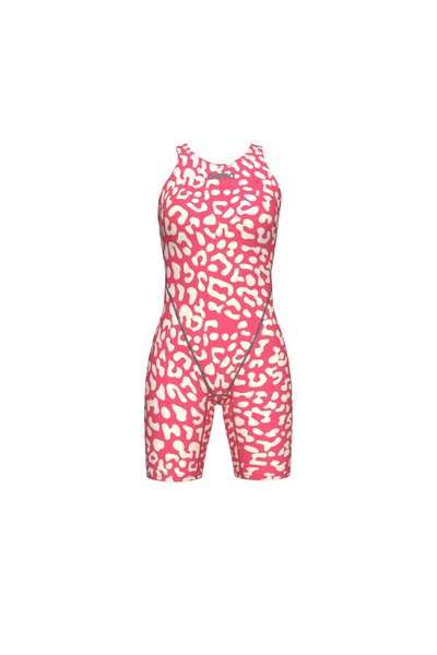 ARENA Powerskin St Next - Leopard Skin Geranium Colored Shoulder Strap