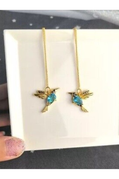 Shisa Jewel 1 Çift Küçük Kuş Damla Asılı Küpeler Kadınlar Için Zarif Kız Küpe Şık Takı Kişilik Hediye (163)