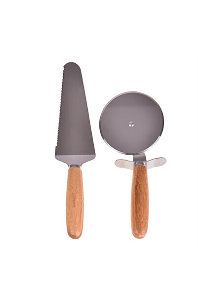 Bambum B0594 Maya Pizza dilimleyici Servis Seti - pizza kesme bıçağı
